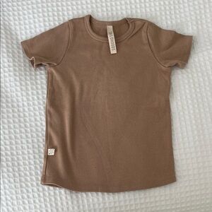 Childhoods Kids Brown ribbed T-Shirt